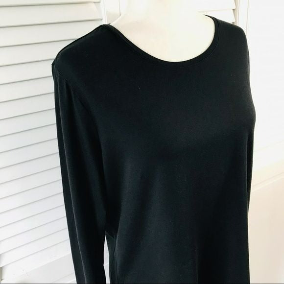 LANDS’ END Black Long Sleeve Shirt Size Extra L
