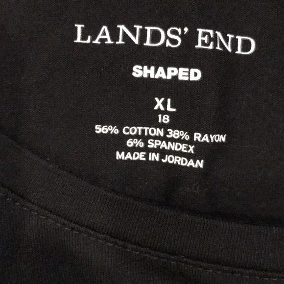 LANDS’ END Black Long Sleeve Shirt Size Extra L