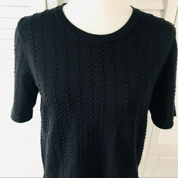 CATHERINE MALANDRINO Black Polka Dot Sweater