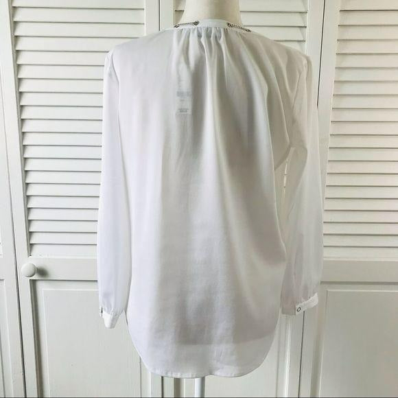 NEW YORK & COMPANY White Long Sleeve Blouse Size S (New with tags)