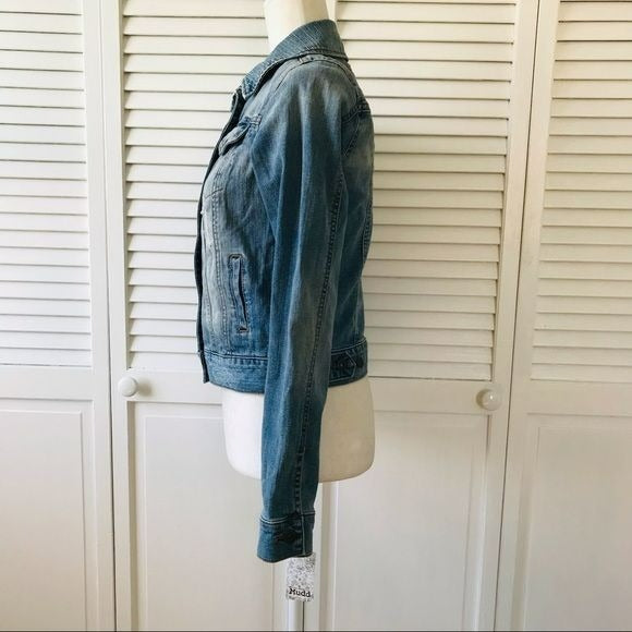 MUDD Blue Distressed Jean Jacket Size S (New with tags)